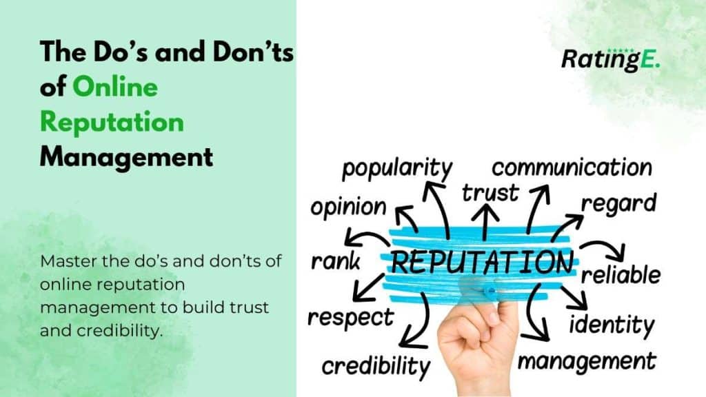 Do's and don'ts of Online reputation management